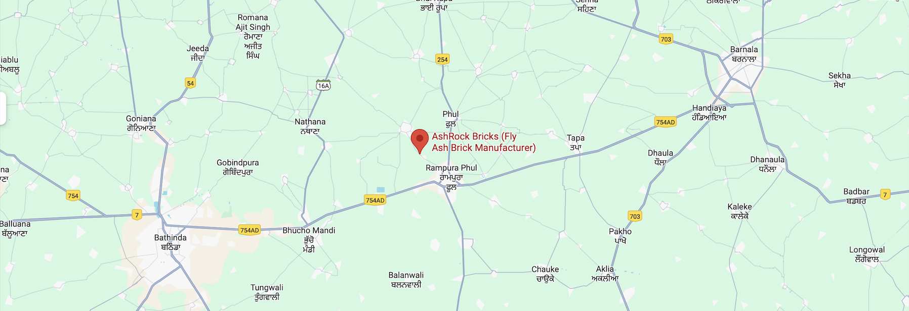 Google Maps location of AshRock Bricks